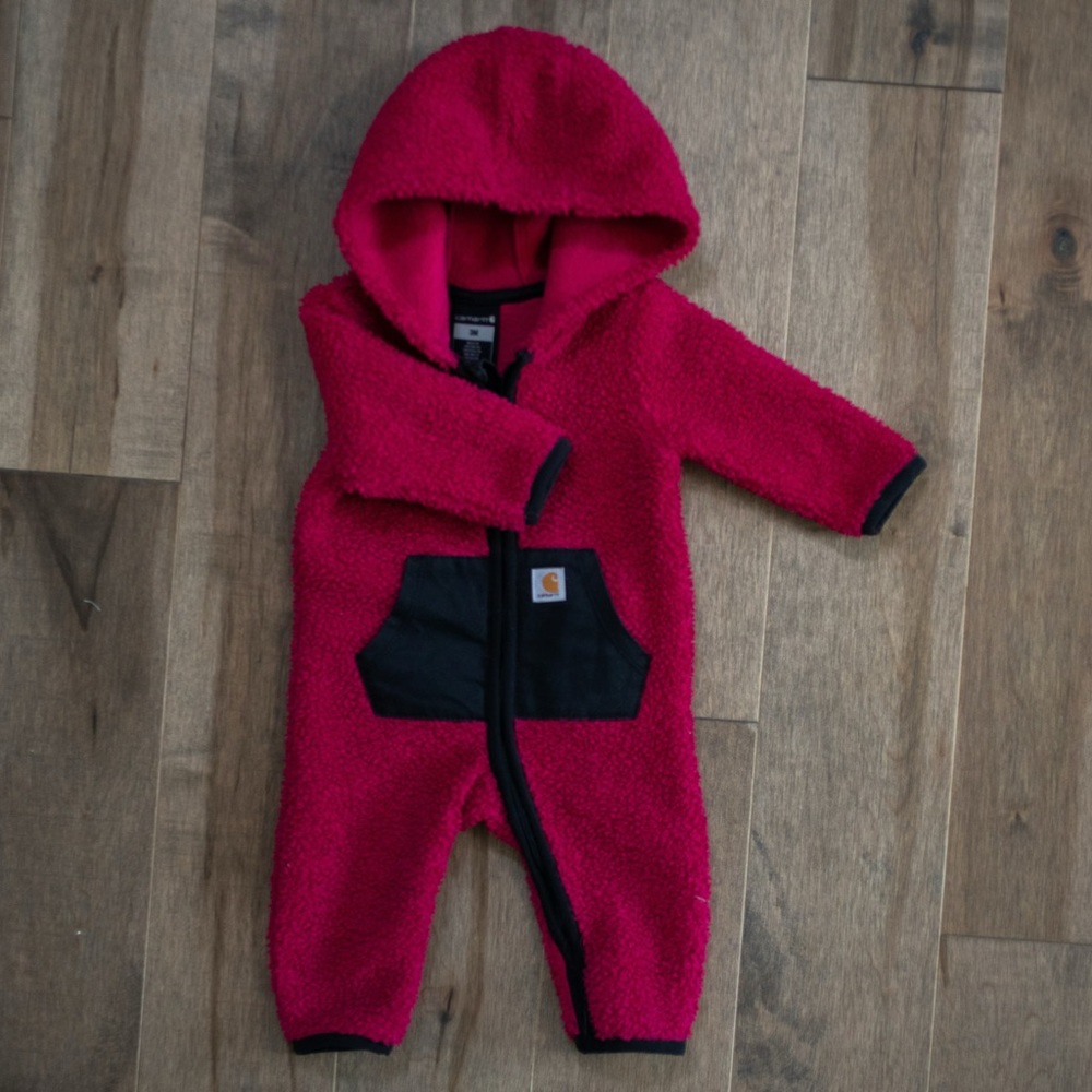 CARHARTT INFANT HOODED ZIP-FRONT FLEECE COVERALL